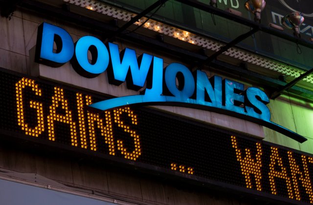 Dow Jones and Standard & Poor's fell from record levels